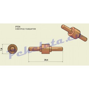 Електрод стандартен (Hf)  за шланг PT31 и LG40